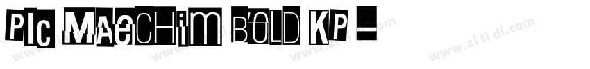 PIC Maechim Bold KP 字体转换